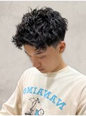 王道メンズパーマ◎波打ちパーマ×センターパート爽やか