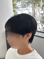 フイ 新宿3丁目(Hui)&nbsp;フェザーパーマ/グレーブルーカラー／刈り上げショートパンク