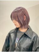 ボブ×ホワイトラベンダー/ブリーチありダブルカラー/表参道