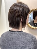 エース 梅田店(ace)&nbsp;切りっぱなしボブ　髪質改善　オリーブベージュ　グレージュ