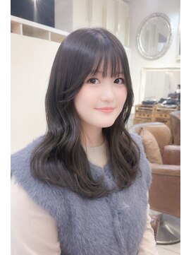 ネオリーブ チロル 横浜西口店(Neolive CiroL.) ミディアムレイヤーカット/艶髪/くびれまき【横浜】k