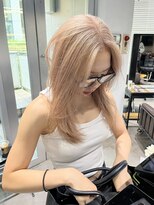 アルカナ 明治神宮前原宿(ARCANA)&nbsp;ハッシュカット　シャンパンベージュ　バタフライレイヤー