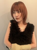 テテ ニコ(tete nico)&nbsp;【大前晴奈】顔まわりレイヤーオレンジベージュハイトーンカラー