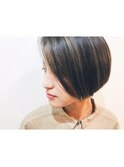 【sketcH.お客様ヘア】バレイヤージュカラーの前下がりショート