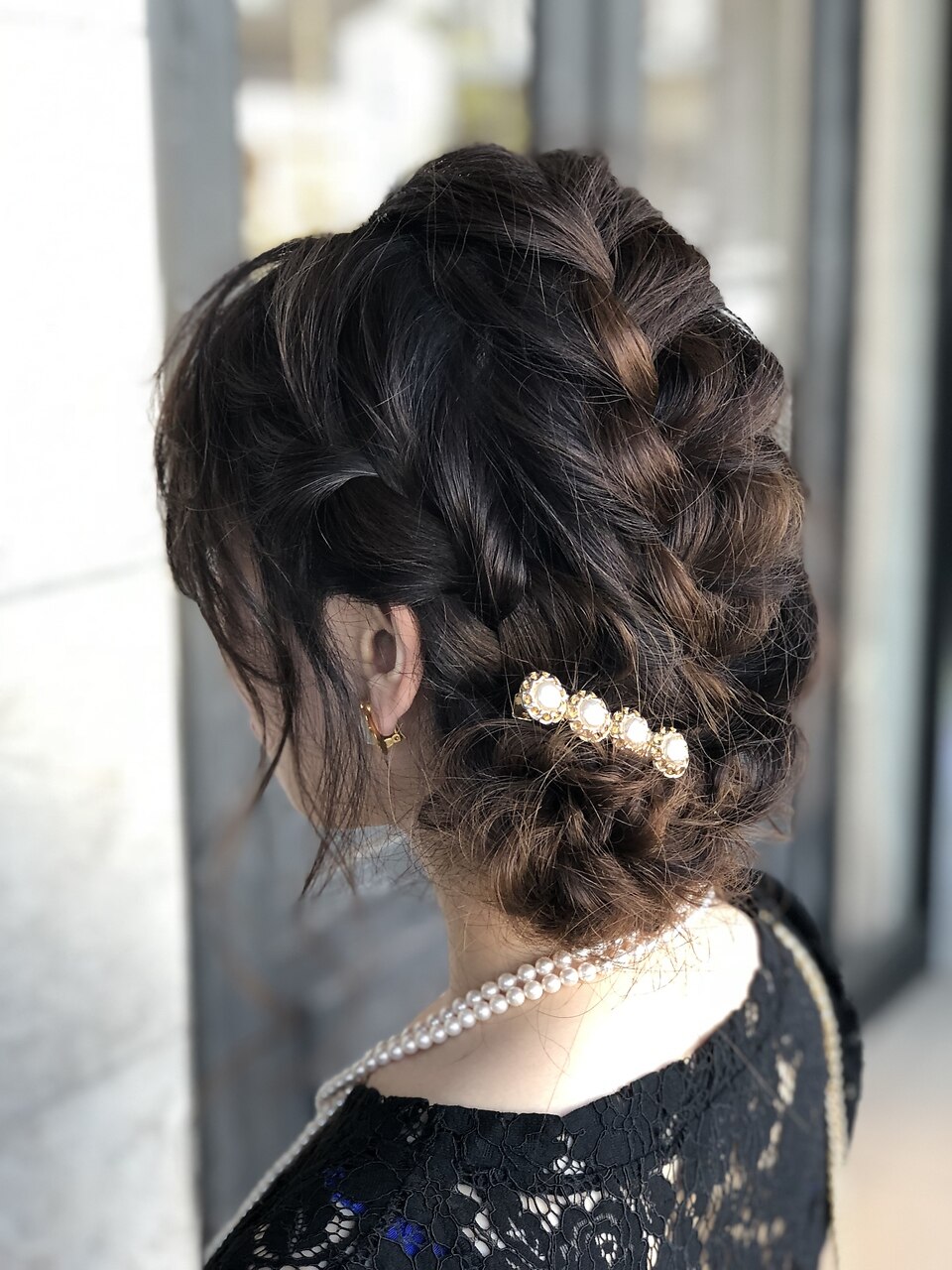 結婚式ヘアセット】【三つ編み】【ヘアアレンジ】：L022729771