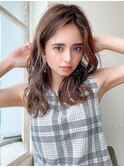 アフロートeri大人可愛い似合わせ小顔耳掛けセミロングレイヤー