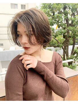 アリゲート ダイカンヤマ(Ari gate daikanyama) 【Arigate山中】レイヤーボブ×オリーブベージュ