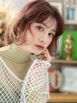 カバーヘア イヴ 戸頭店(COVER HAIR EVE)&nbsp;春パーマシースルーバングくせ毛風波巻きボブa戸頭20代30代40代