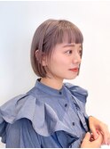 ミルクティーグレージュミニボブ