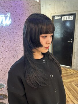 ラニヘアサロン(lani hair salon) ブラックカラー×姫×レイヤーカット