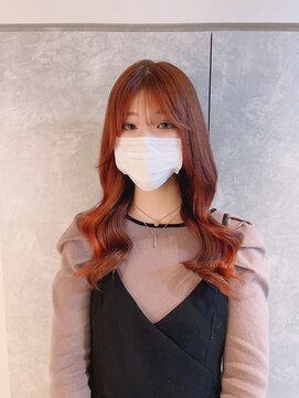 ガルボヘアー 名古屋栄店(garbo hair) #インナーカラー#オレンジ#オレンジブラウン#10代#20代#名古屋