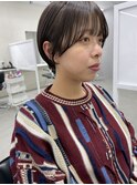 ★大人ショートボブ丸みショートカットマッシュショート前髪あり