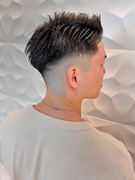 銀座マツナガ 浅草店 ビジネスショート/短髪/フェード/アップバング/パーマ/髪質改善