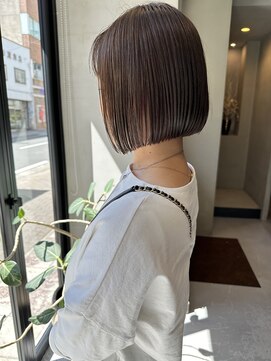 ヘアー アイス ルーチェ(HAIR ICI LUCE) 大人切りっぱなしボブ　大人丸みボブ　こなれヘア小顔　西田