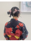花火大会の浴衣ヘアセット