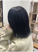 ブルーブラック/外ハネ