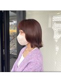 髪質改善 縮毛矯正 ボブ ミニボブ チェリーピンク 韓国レイヤー