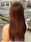 #ピンクブラウン#ブリーチなし#暖色カラー