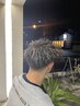 「RYOTA指名」カット+ツイストパーマ+ホワイトメッシュ