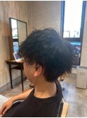 ラフなのにキマる◎大人の男漂うスパイラルパーマ/黒髪