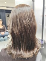 ヘアースタジオ ジェイワン(hair studio J ONE)&nbsp;20代30代40代50代　外ハネ×セミロング　マッドブラウン