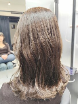 ヘアースタジオ ジェイワン(hair studio J ONE) 20代30代40代50代　外ハネ×セミロング　マッドブラウン