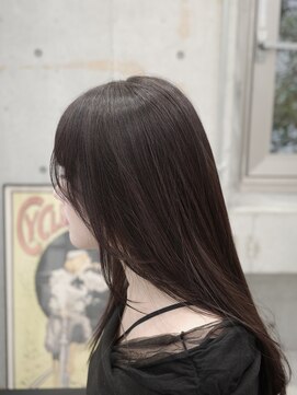 韓国顔まわりレイヤーカットグレージュオリーブベージュブラウン