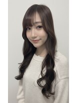 ヘアースタジオ ゼン カロン(Hair studio Zen kalon) スモーキーブラウン20代30代40代/ロング/顔周りカット