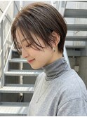 ハンサムショート/小顔ショート/前髪なし