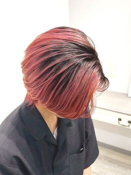 ルィ 名古屋栄(llwy)の写真/インナーカラー・ハイライトでこなれ感UP♪ケアブリーチ&ダブルカラーでダメージを抑えながらSNS映えヘアに