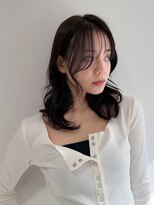 クラン 岡本(Chlan)&nbsp;色気ウェーブミディ × ダークブラウン