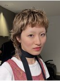 マレットヘアミディアムレイヤーマレットパーマミディアムパーマ