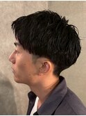 シャドウパーマ　ニュアンスパーマ　メンズマッシュ　フェード