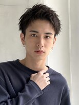 ノア(NOA)&nbsp;【NOA】メンズパーマフェザーツイストアップバングショート