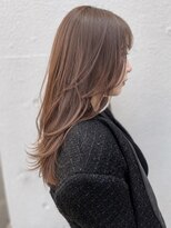 サロン ハナノ(Salon Hanano)&nbsp;動きのあるロングレイヤーミルクティーベージュ