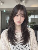 フィルムス 銀座(FILMS)&nbsp;オリーブベージュ/レイヤーカット/顔周りレイヤー/シースルー
