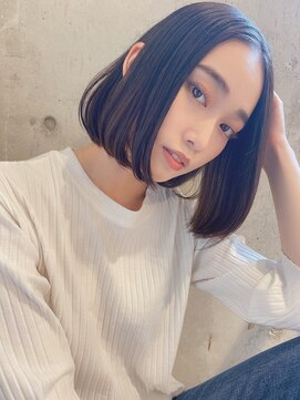 ルービック 枚方(Rubik's) ナチュラル_大人ボブ_インナーカラー