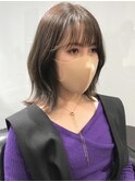 #くびれヘア#韓国風ヘア#メルティカラー#薄めバング#前髪カット