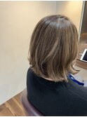 ☆白髪ぼかしハイライト☆外ハネボブ 30代/40代/50代