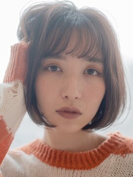 ライズ バイ レボ(RISE by REVO) 大人可愛いココアベージュグレージュカラーボブウルフ黒髪我孫子