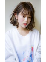 ライリー(riley) 外ハネボブ×藤井オリジナル大人のベージュイヤリングカラー