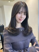 フォンズ(FONS)&nbsp;上品ワンカールセミロングヘア＊白髪染めOKグレージュカラー