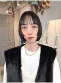ミニボブ シースルーバング 姫カット 前髪 【博多】