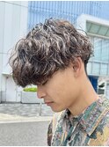 波巻きスパイラルパーマメンズマッシュツイストスパイラルパーマ
