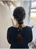 【ロング】金箔×パール×ゴールド