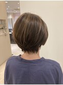 襟足スッキリ丸みショート