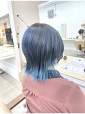 ウルフマッシュ/デザインカラーブルー