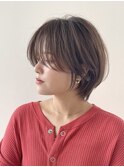 30代40代50代 ショート レイヤー 小顔 似合わせカット ベージュ