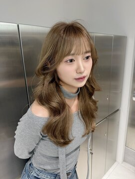 ロンドウル 熊本(Lond ulu) ウェーブミディアムメルティカラー×ブリーチなし韓国【熊本】