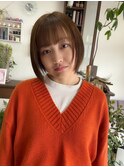ハイトーン　ナチュラルショートボブ